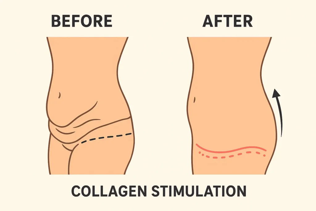 Before and after results for sagging skin after weight loss injections Wembley