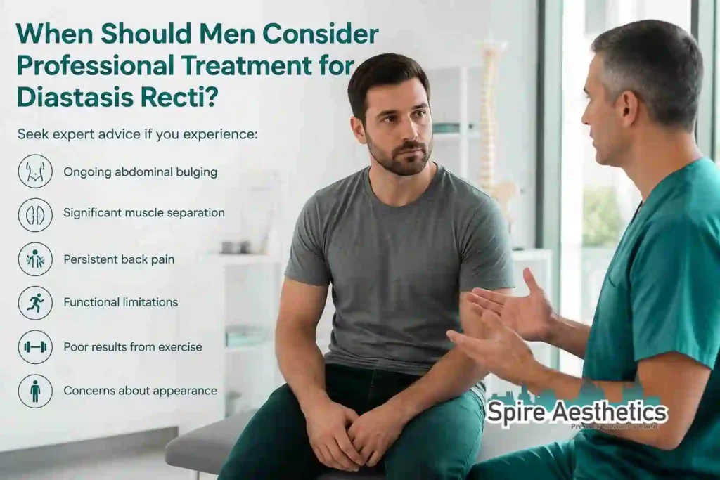 When Should Men Consider Professional Treatment for Diastasis Recti Wembley?